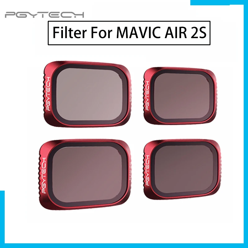 

In Stock PGYTECH For DJI Mavic Air 2S CPL/ UV/ ND8 16 32 64 Lens Filters Set Professional Filter Kit Air2S