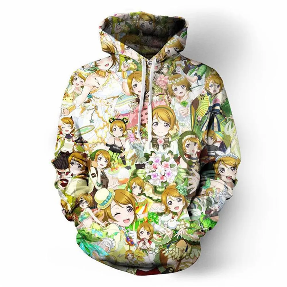 Аниме LoveLive! Толстовка с капюшоном Kousaka Honoka Minami Kotori Sonoda Umi Tojo Nozomi Ayase Eli толстовка 3D