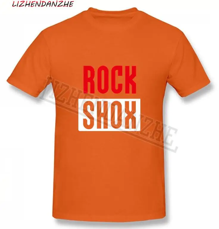 Мужская футболка с логотипом ROCK SHOX для байкеров велосипедистов хлопковая Прямая
