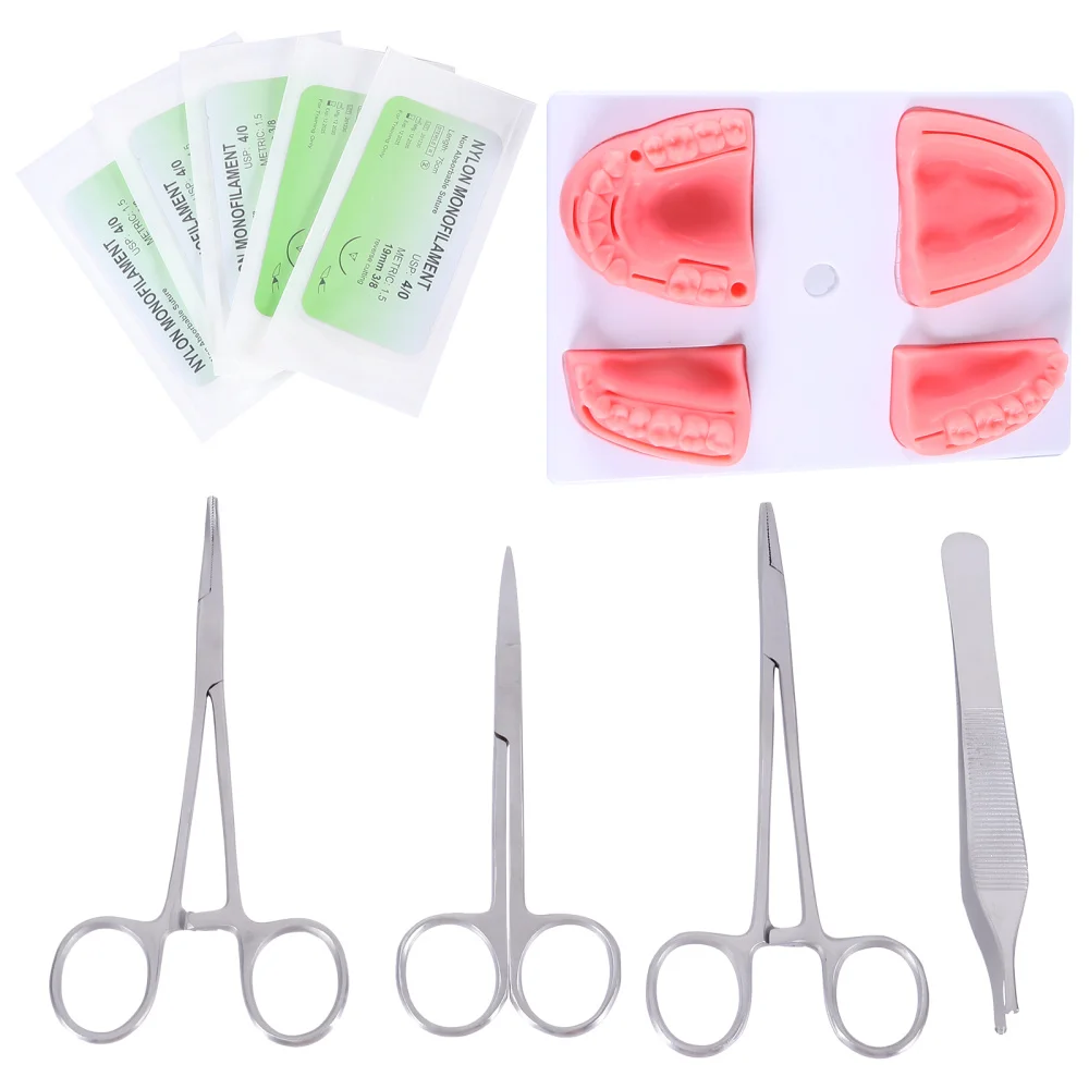 

1 Set Oral Suture Training Module Simulation Silicone Gum Suture Model Tool