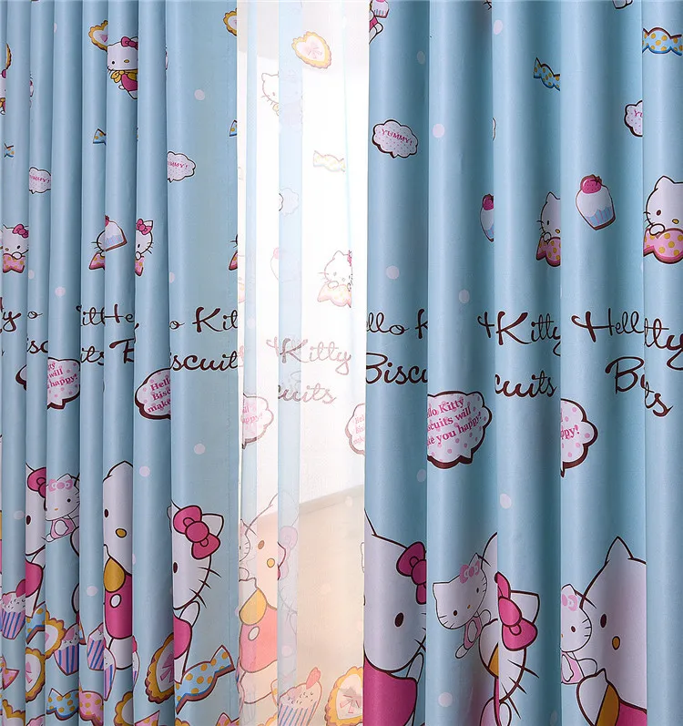 Blackout High Shading Curtains for Kids Bedroom Cloth Children Cartoon Cat Princess Boys Girls Curtain Living Room Window Drapes | Дом и сад