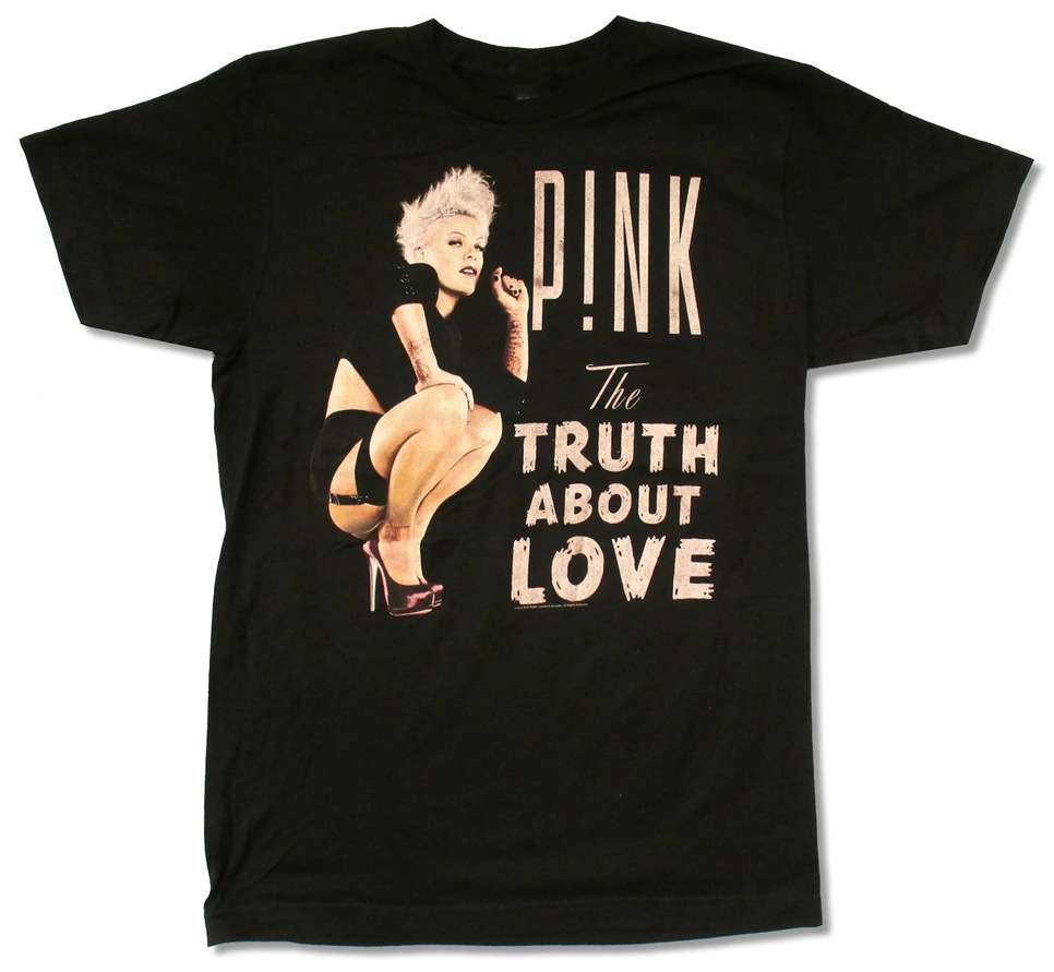 Розовый P! Nk истина коробка о любви черная футболка новый Мерч индивидуальность