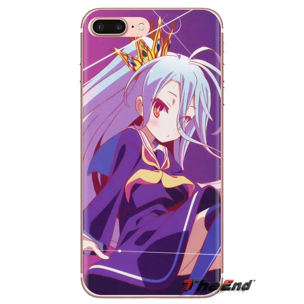 cartoon no game life Shiro For iPhone XS Max XR X 4 4S 5 5S 5C SE 6 6S 7 8 Plus Samsung Galaxy J1 J3 J5 J7 A3 A5 Phone Covers |