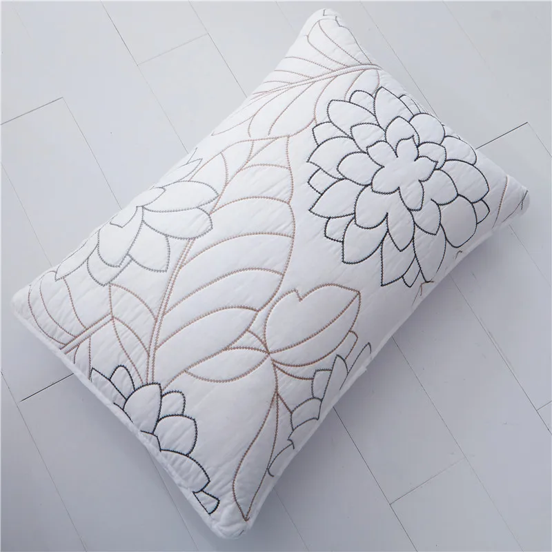 

Luxury White European 100% Cotton Embroidery Comfortable Bedspread Bed Cover Bed Sheet Bed Linen Blanket Tatami Mat Pillowcases