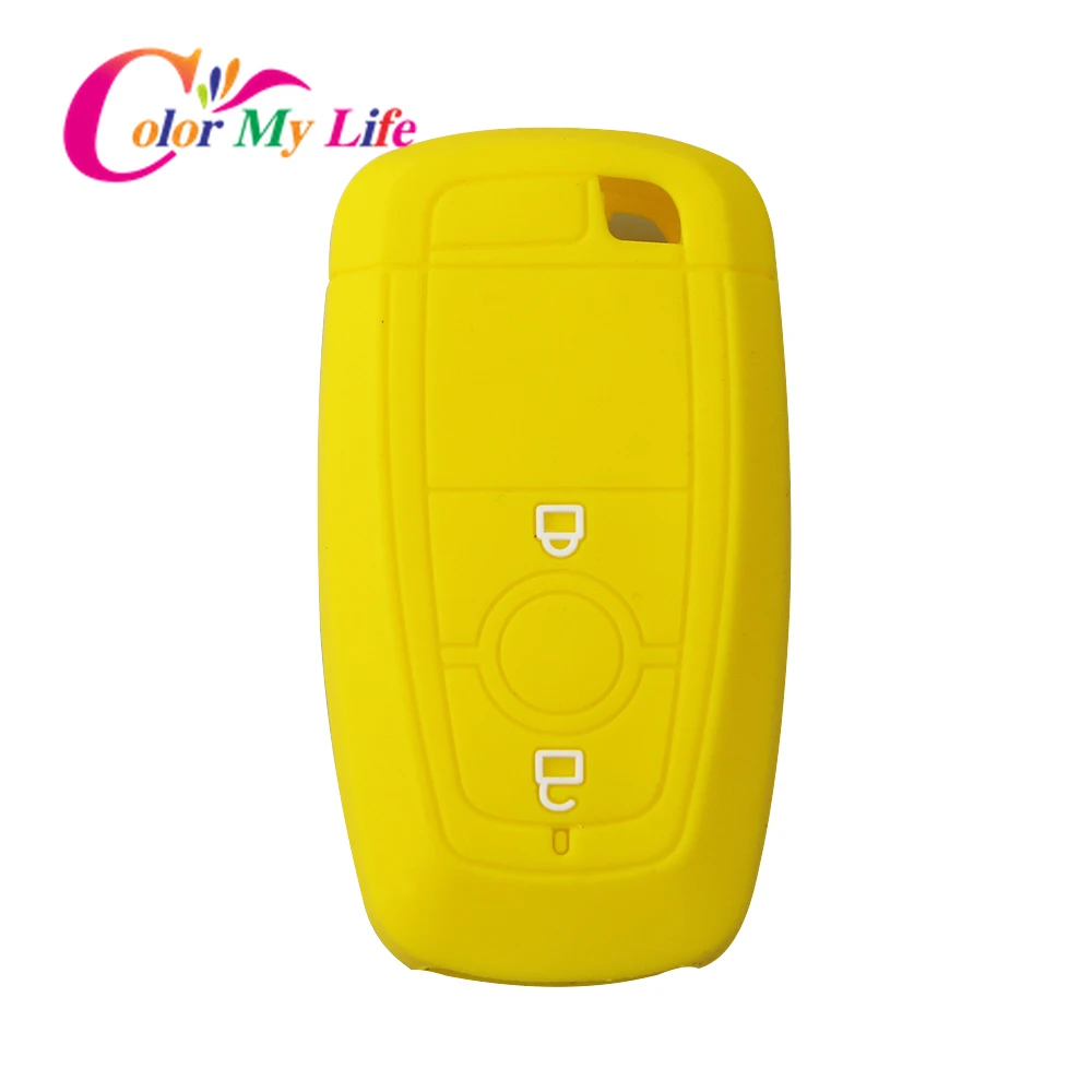 2 кнопки силиконовый автомобильный чехол для брелка с ключом Набор Ford EcoSport 2018 2019