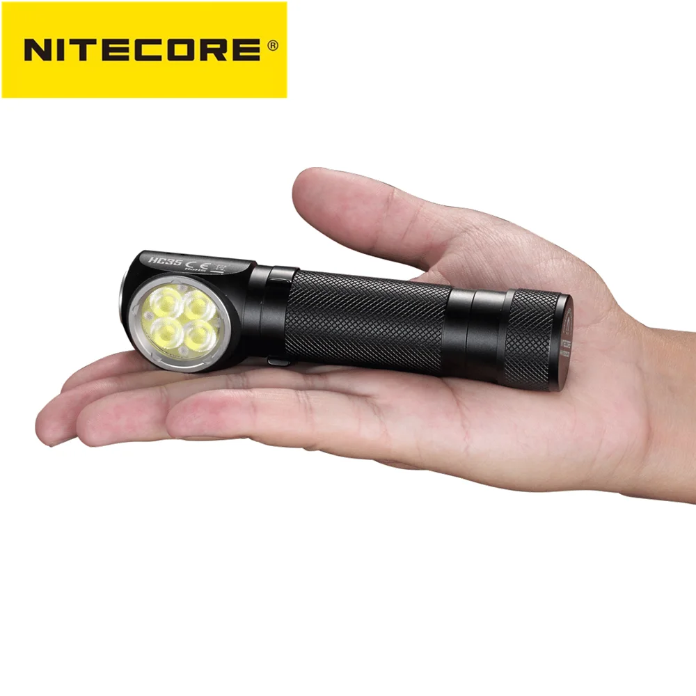 Оригинальный налобный фонарь Nitecore HC35 2700 люмен 4x CREE XP G3 S3 светодиоды следующего