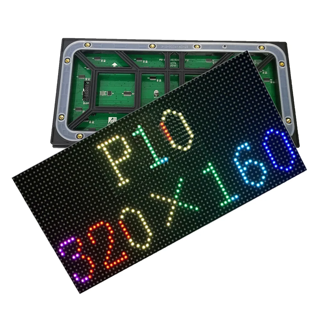 

Special sale Full Color P10 outdoor LED module HUB75 interface SMD 1/4 scan current 320*160mm