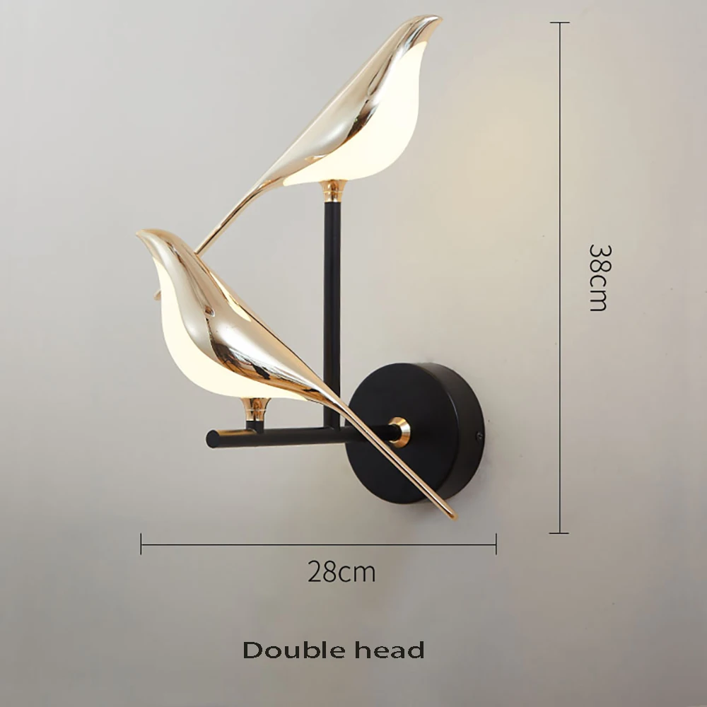 

2021 Modern Design Luxury Gold Plating Bird Led Wall Lamps Hallway Stairs Sconce Bedroom Bathroom Decoration Indoor Lighting