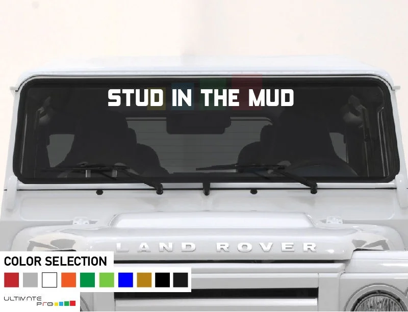 

For Decal banner kit Land Rover DEFENDER STUD IN THE MUD bonnet hood light rear Car Styling