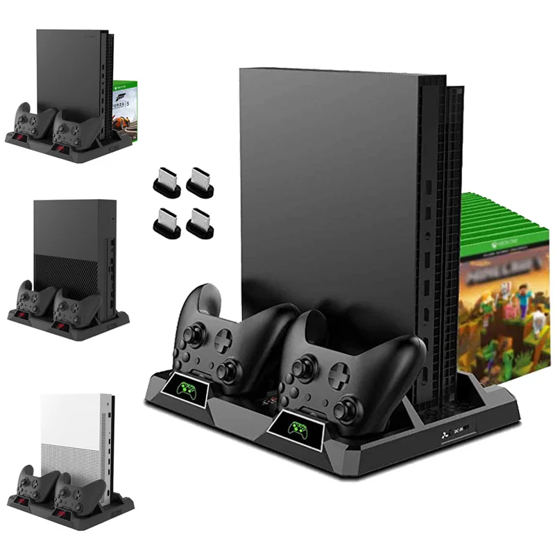 Охлаждающая подставка для XBOX ONE/S/X с двойным контроллером зарядная док-станция