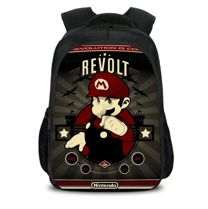 Супер-марный мультяшный рюкзак для подростков школьные сумки мальчиков