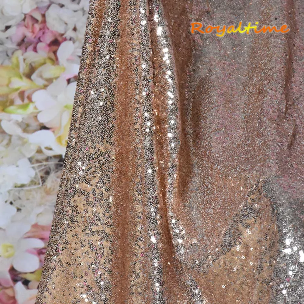 Shiny Champagne Gold Royaltime Мерцающая неоновая зеленая блестящая ткань по двору двухсторонняя эластичная вышитая сетка африканская кружевная ткань для шитья платья - Цвет: Shiny Champagne Gold
