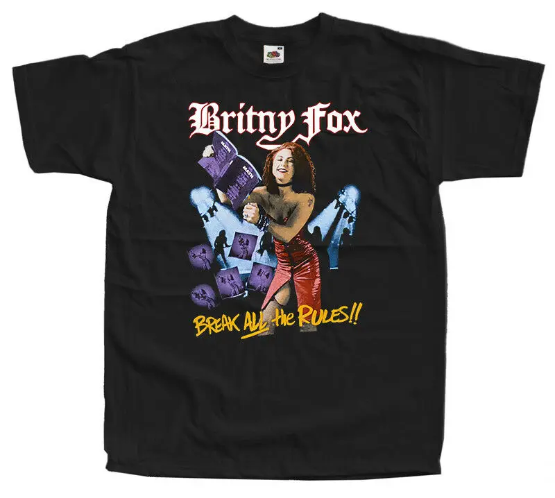 Britny Fox Break All The Rules черная футболка 100 хлопок все размеры S 5Xl |