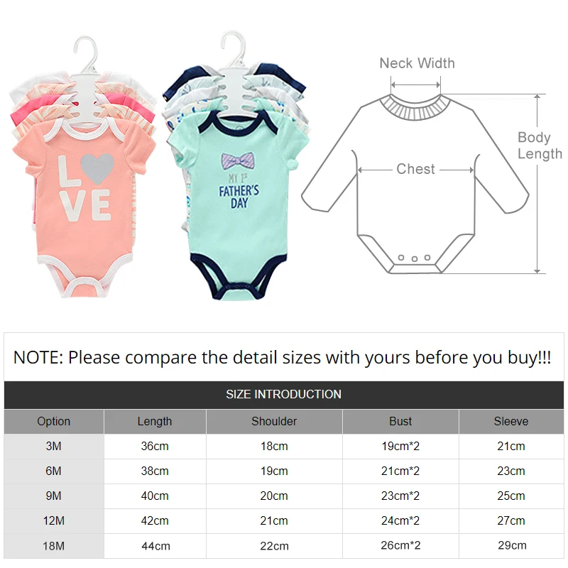 Ircomll 5 шт./лот Одежда для новорожденных мальчиков и девочек Боди младенцев Модные