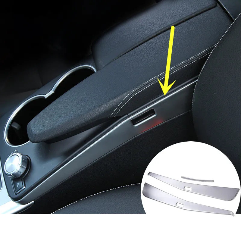 

Inner Armrest Box & Water Cup Holder Cover Trim For Benz GLK X204 2008-2015 3pcs Car accesories interior Car decoration