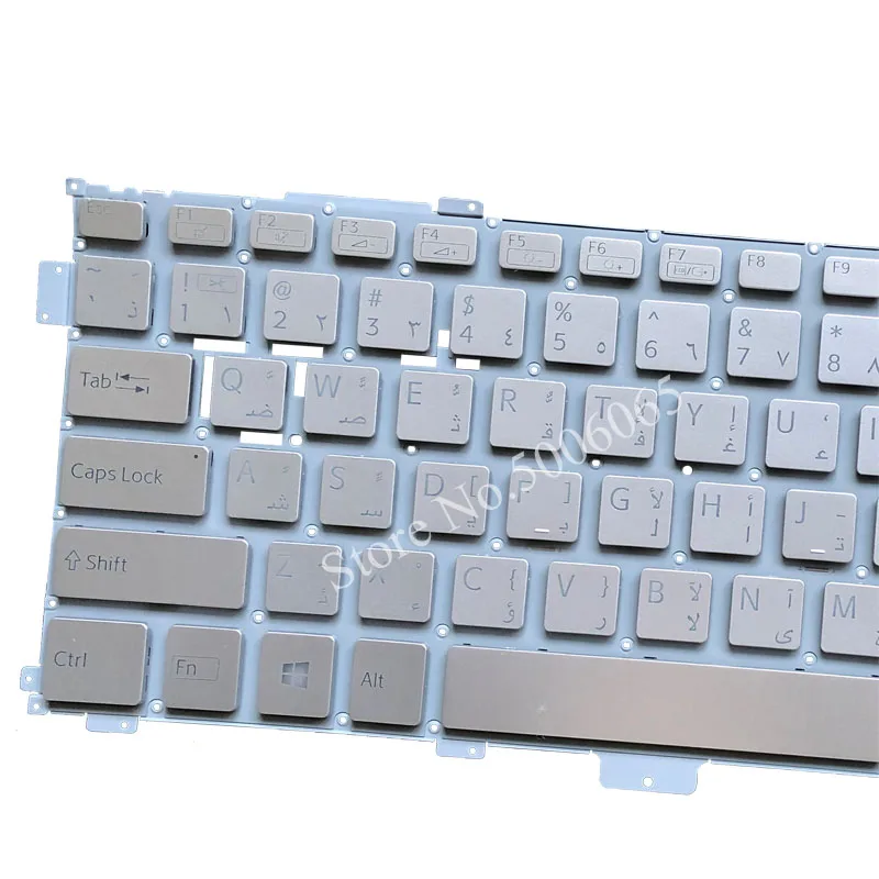 Новая Серебристая арабская клавиатура для ноутбука SONY Vaio SVP13A SVP132 SVP1321 SVP132A SVP1321S1EB