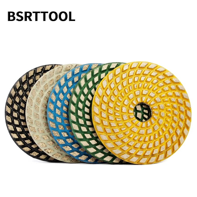 

3 x 4 Inch BSRTTOOL Diamond Polishing Pads For Metal Sintering Concrete Floors And Grinding Wheels