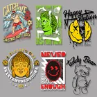 Термоклейкие нашивки с рисунком медведя, термоклейкие нашивки для детской одежды, куртки, термоклейкие переводки, термоклейкие нашивки из ПВХ