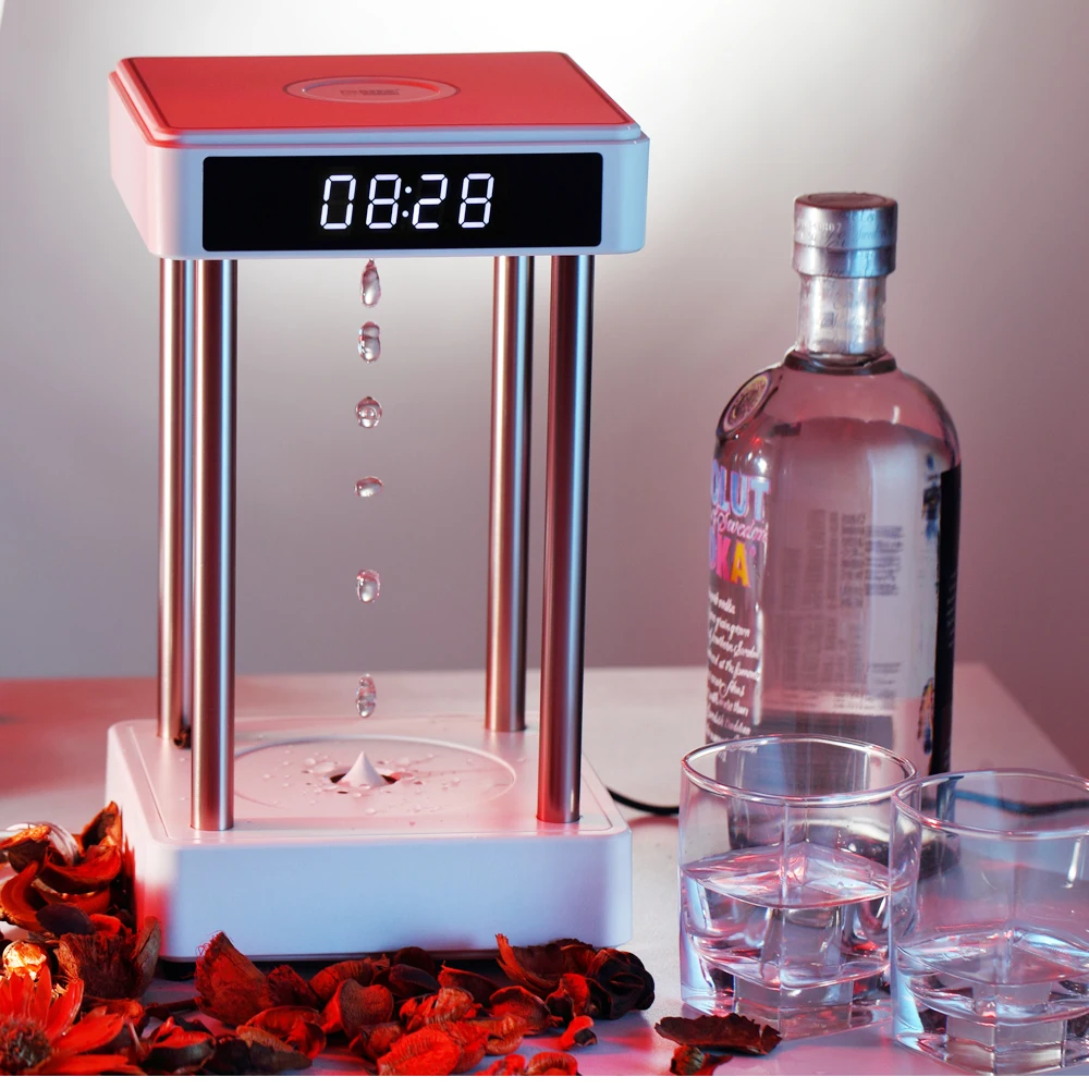 Dispensador de agua creativo para mascotas, sistema de agua con suspensi&oacute;n antigravedad, con tiempo de gota de agua, para gato y perro, nuevo-5