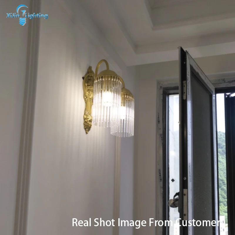 Современное прикроватное бра Роскошные Настенные светильники с золотыми