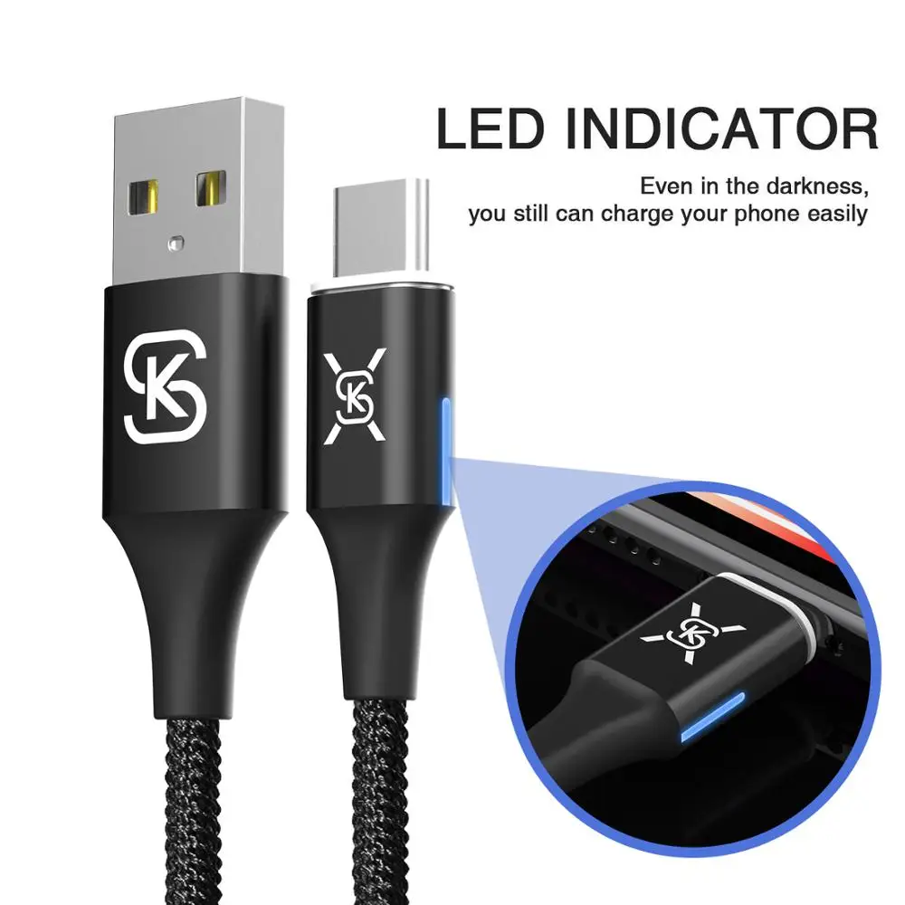 Магнитный автомобильный кабель SIKAI 1,5 м Micro usb type C для быстрой зарядки 3 в 1, Магнитный зарядный провод usb c для huawei honor 10 для xiaomi 9