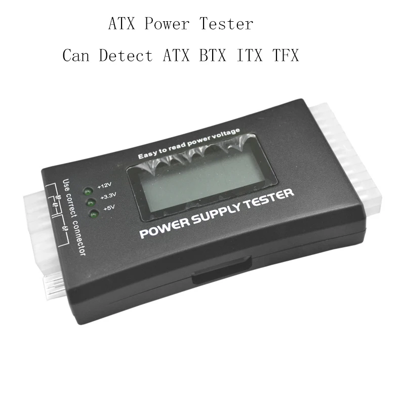 

Новинка ЖК-ПК компьютер 20/24 Pin 4 PSU ATX BTX ITX SATA HDD тестер источника питания ATX Тестер питания