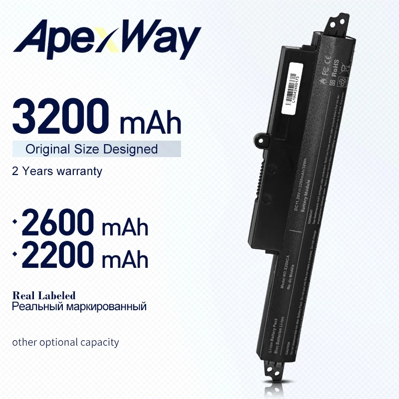 Аккумулятор ApexWay для ASUS VIVOBOOK X200CA F200CA 11 6 дюйма серия совместимых деталей A31N1302 A31LM9H |