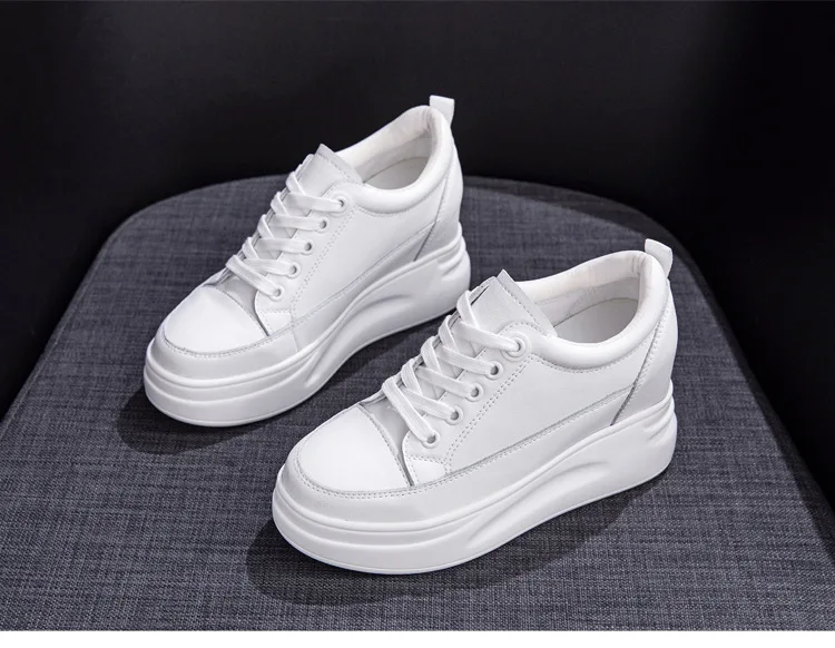 

Hidden Wedge Shoes Spring and Summer Fashion New Breathable Mesh White Shoes Female Casual Platform nv dan xie