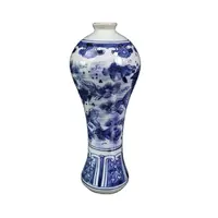 Jingdezhen Ceramic Vase hand painted blue and white fish algae pattern plum Vase ornament flower arrangement tea art