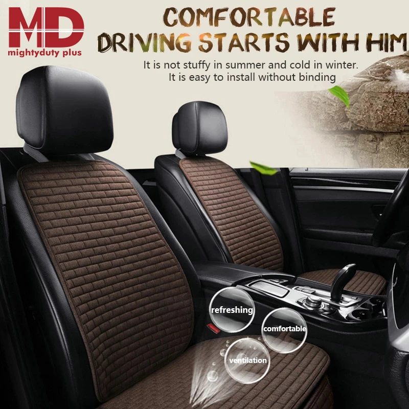 Чехол для автомобильного сиденья передняя и задняя накидки из льняной ткани