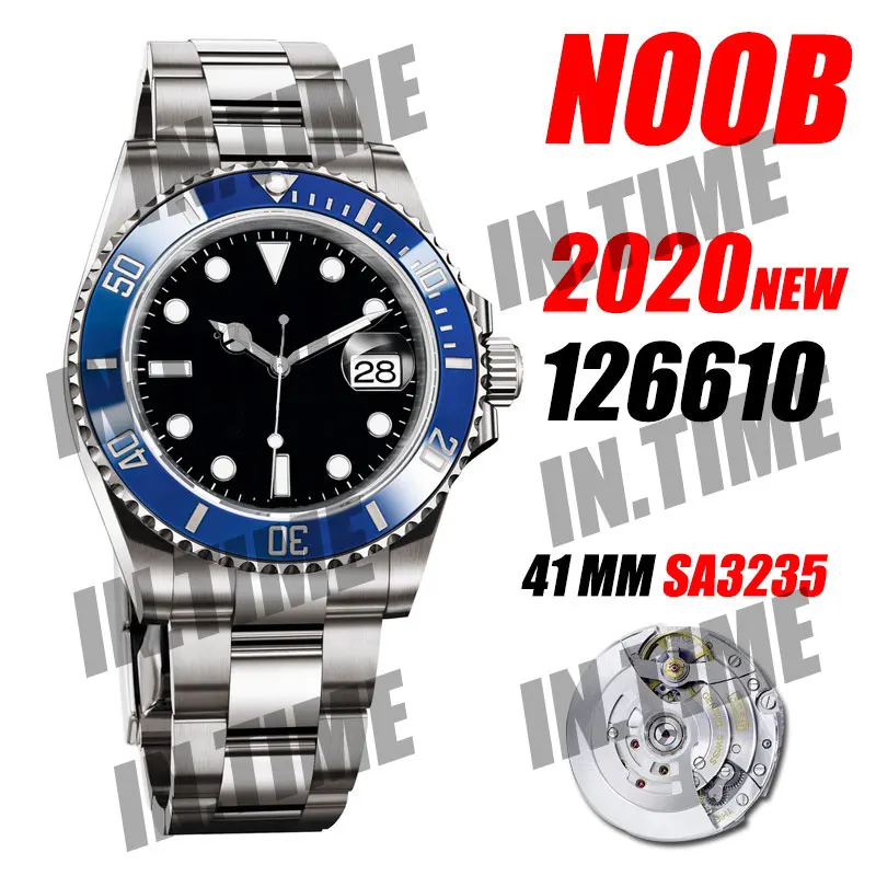 

Men's Luxury Watch Sub 41mm x 12.25mm 126610 Kermit 904L Steel Noob Best Edition SA3235 2020 New Model High Quality Watch01