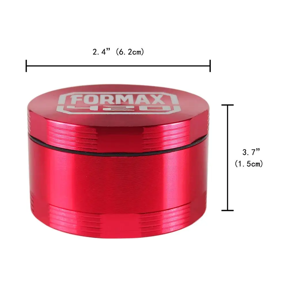 Formax420 4 части 62 мм серый алюминиевый измельчитель трав с пыльцеуловителем