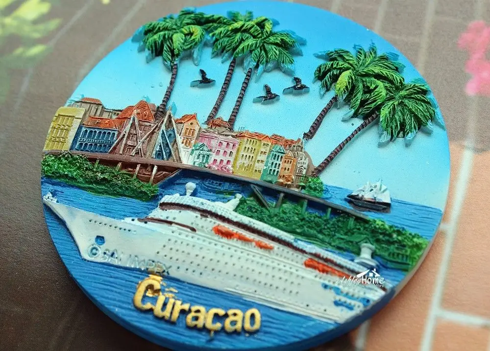 Туристический сувенир Curacao Island Нидерланды 3D искусственная смола идея для подарка