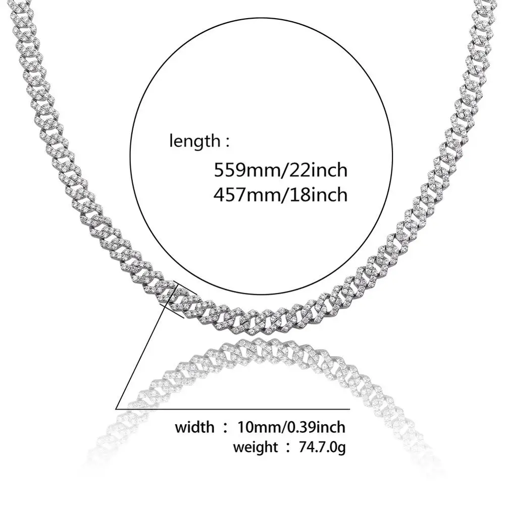 Цепочка JINAO мужская длинная с фианитом многоцветное Ожерелье В Стиле Хип-Хоп