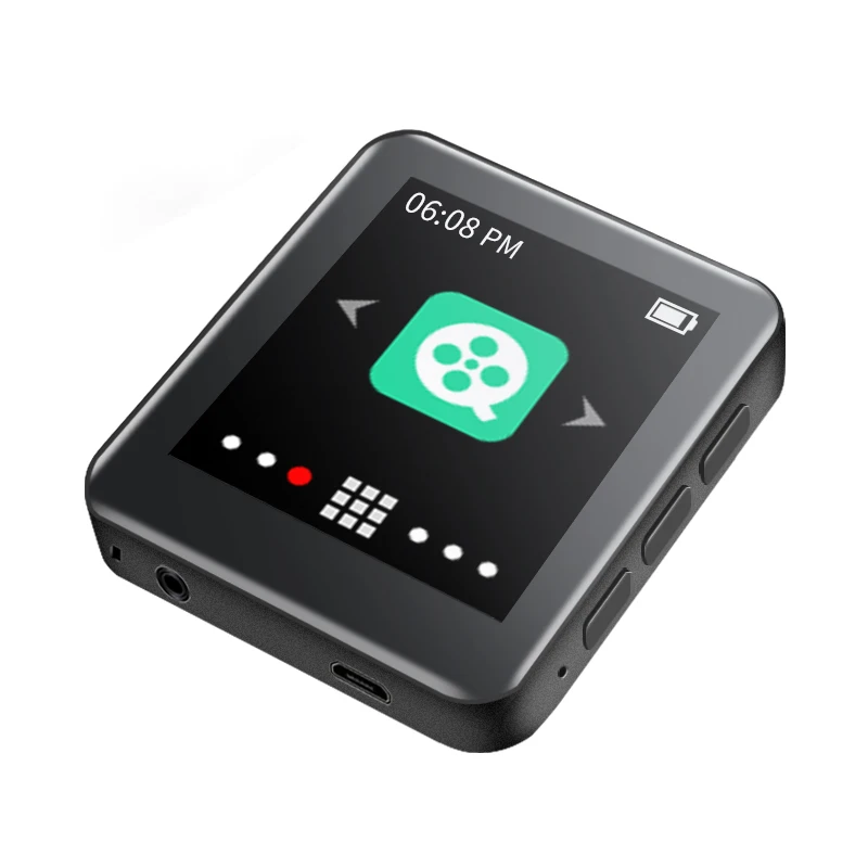 Новое поступление мини сенсорный экран Bluetooth MP3-плеер встроенный динамик Поддержка FM, запись, электронная книга, видео, часы, шагомер