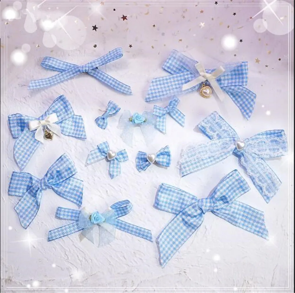 Женская заколка для волос в клетку Классическая с бантом боковая косплея B964 |