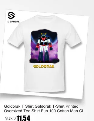 Футболка Goldorak, футболка Goldorak, 100 хлопок, модная футболка, короткий рукав, рисунок, человек, 5x, Милая футболка