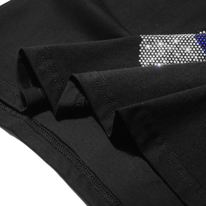 

Italian starbag pp Hexagonal skull high quality men's T-shirt, short sleeve round neck, black white Colored diamondcotton cloth