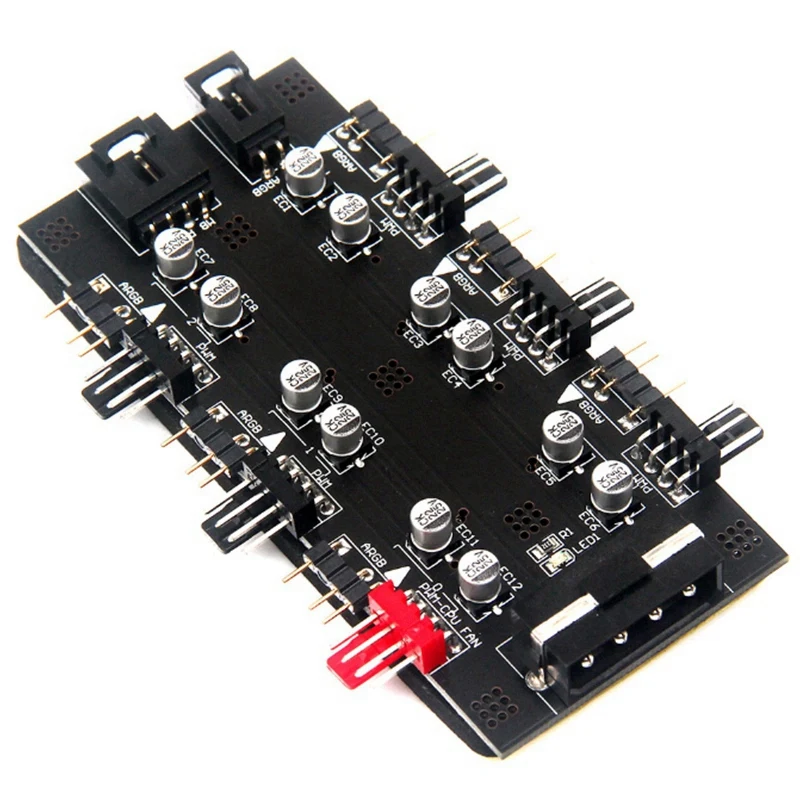 IDE/SATA 1-6 способов PWM/ARGB HUB порты 4Pin охлаждающий разветвитель вентилятора кабель PC