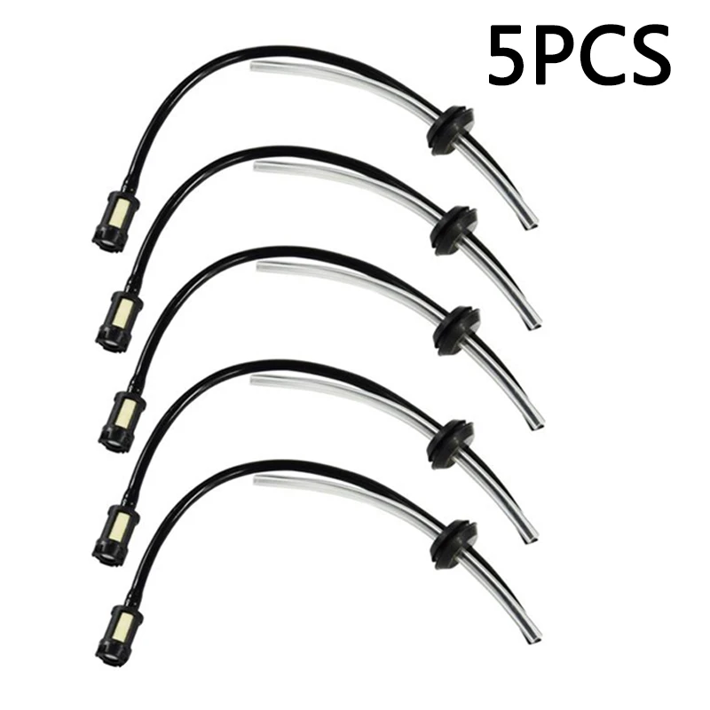 

5Pcs Fuel Hose Pipe Tank Filter Brush Cutters For Strimmer Trimmer Mower Accessory