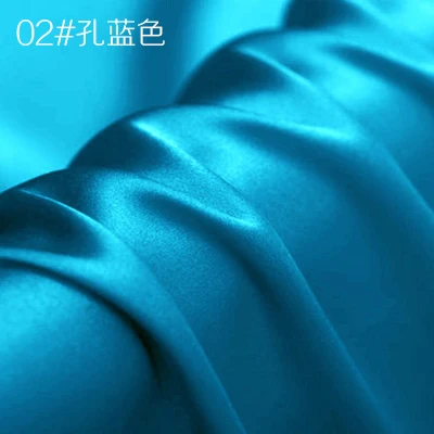 Шелк тутового шелкопряда креп атласная ткань для платья Cheongsam ширина 114 см одежда ткань для DIY шитья 90 чистый цвет горячая распродажа - Цвет: 2