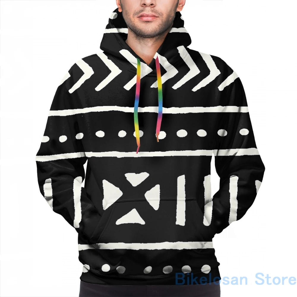 Женская забавная черно-белая Повседневная Толстовка с принтом в африканском