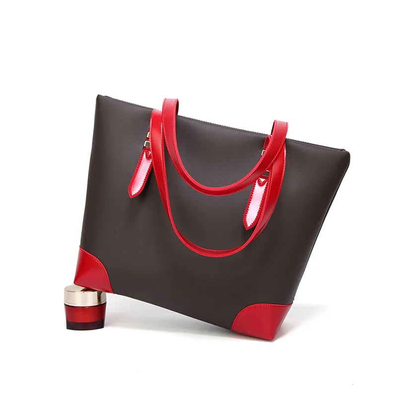 

Women Handbag 2020 Fashion Ladies Bag Simple Female Large Casual Tote Bag Portable Shoulder Bags Red Black Brown Shopping Pocket