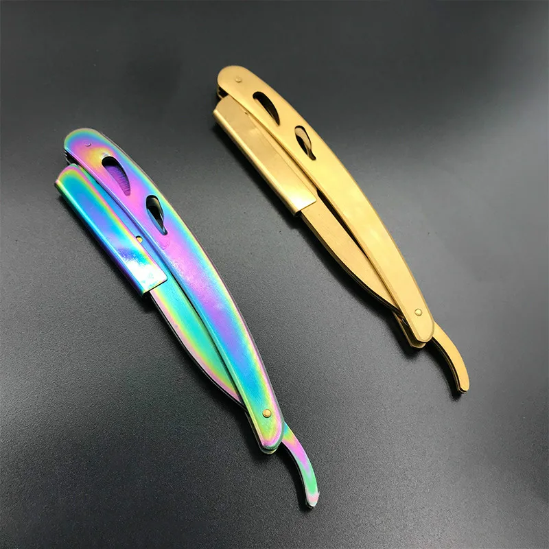 Бритва с медной ручкой бритва для бритья прямая Парикмахерская стальная нож