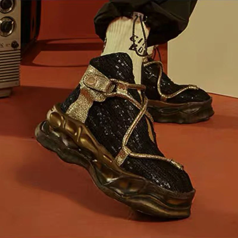 Женская обувь Delivr повседневная на толстой платформе с высоким берцем 2019|Женские