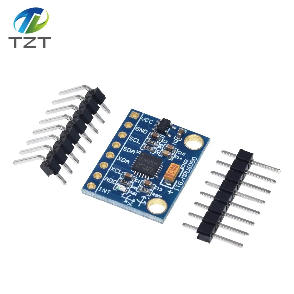 TZT IIC GY-521 MPU-6050 MPU6050 3 оси аналоговые датчики гироскопа+ 3 оси акселерометр модуль для Arduino с контактами 3-5 в DC
