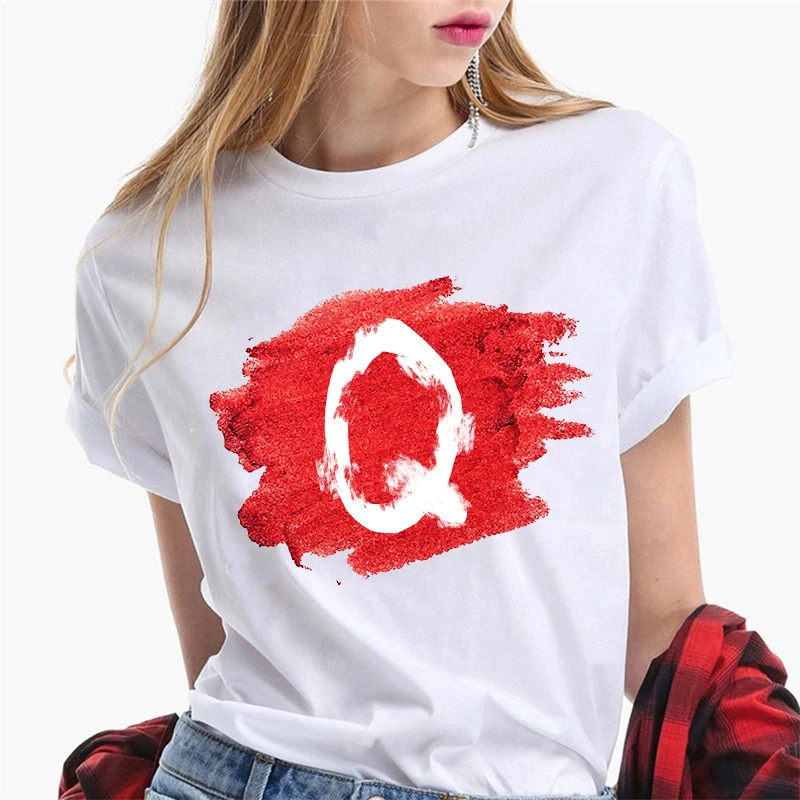 

T shirt women 26 English Alphabet Female Tshirt Harajuku Casual White Ladies T Shirt Summer streetwear Couples woman T-Shirt