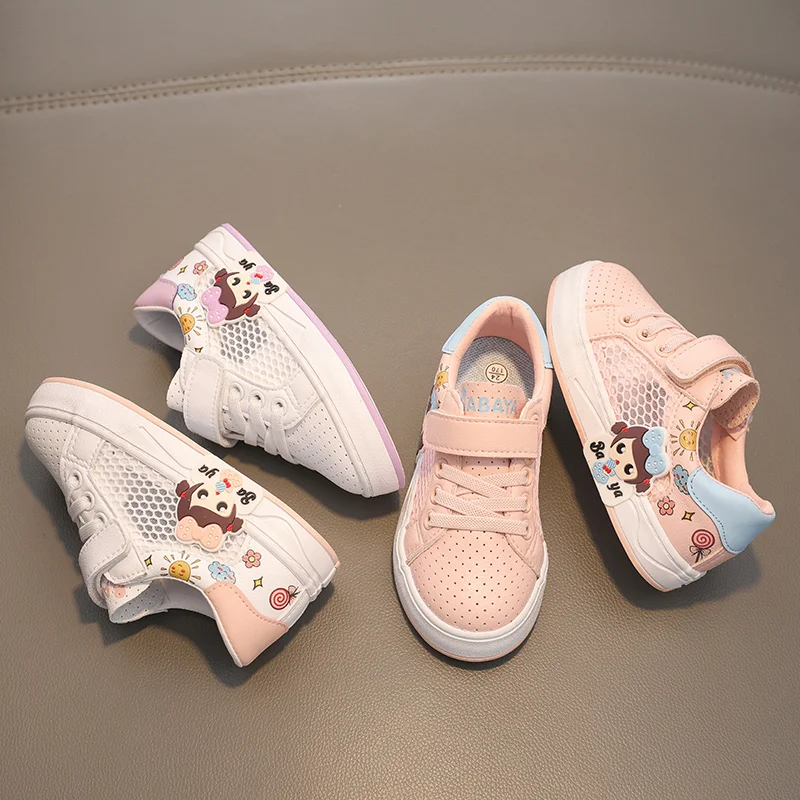 

Babaya Children's Board Shoes Girls Cartoon Breathable Net Shoes 2021 Summer New Casual Shoes Big Kids Princess Shoes