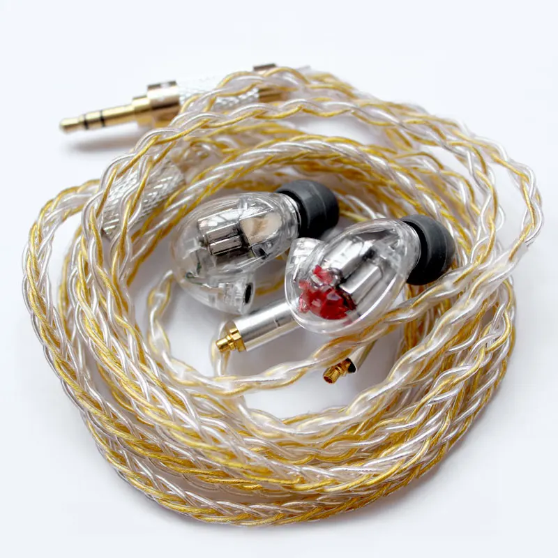 Transparent DIY SE846 вкладыши Наушники 5BA уравновешенного якоря 10 водительские предметы Hi-Fi стерео спортивные Шум шумоподавления наушники гарнитура с кабелем - Цвет: Transparent