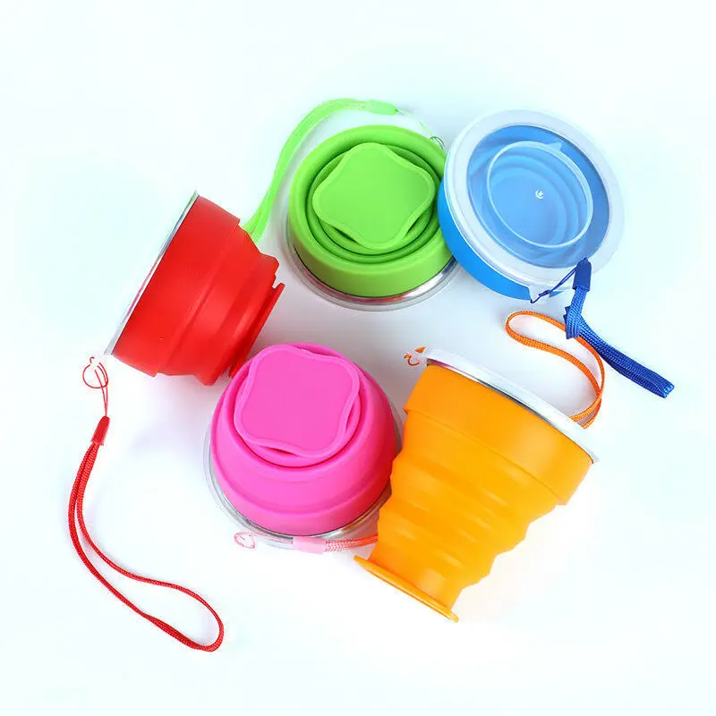 210 мл уличная портативная силиконовая телескопическая Складная